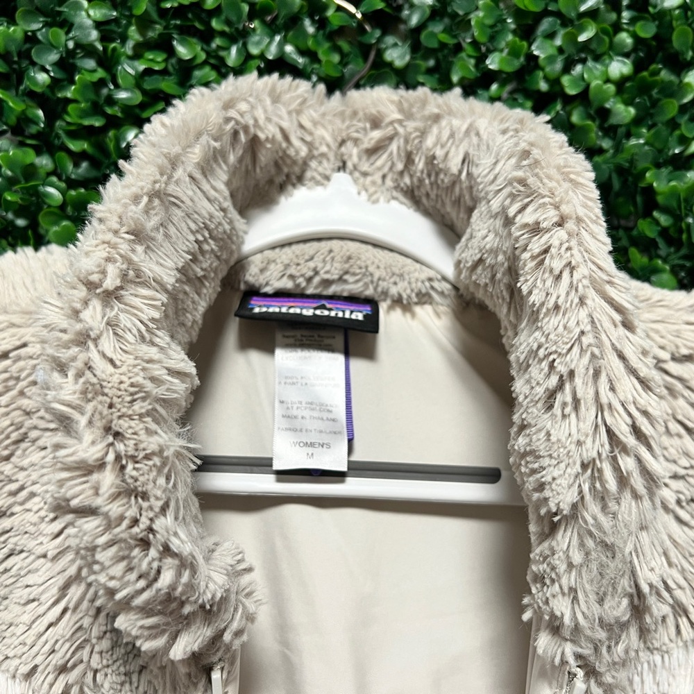 Patagonia Bleached Stone Retro Chevron Pelage Vest Vintage Women’s Med Full Zip - Picture 10 of 15